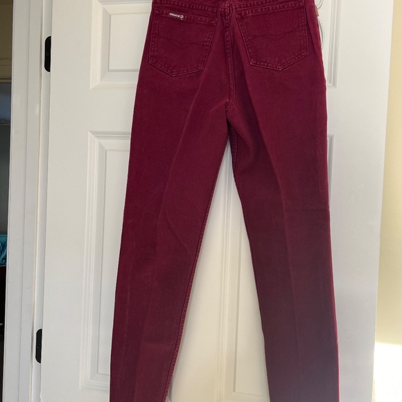 Vintage Jordache Girls Jeans Pants Size 16 Maroon - Picture 4 of 4